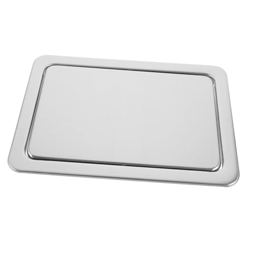 ROMISBABA Edelstahl Mülltonnenabdeckung Eingebauter Klappdeckel Rostfrei Platzsparend Schwenkbar für Küchen und Badezimmerabfalleimer Langlebiger Abfalleimer Deckel mit Robustem Swing Flap von ROMISBABA
