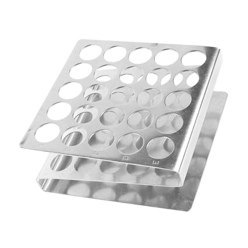 ROMISBABA Edelstahl Reagenzglasständer Z förmig Testrohrhalter Labor Robust Rostfrei Höhenverstellbar Stabil für Wissenschaftliche Experimente von ROMISBABA