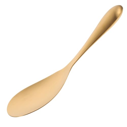 ROMISBABA Edelstahl Reislöffel Langlebig Ergonomisch Küchen Reisspatel Goldfarben Platzsparend für Sushi Reisgerichte von ROMISBABA