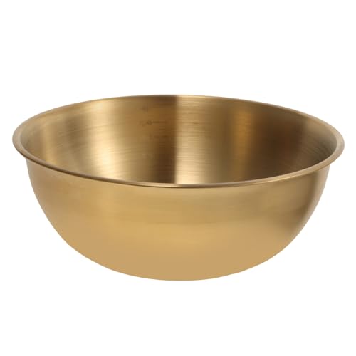 ROMISBABA Edelstahl Salatschüssel mit Messskala Rostfreie Metallschale für Kalte Nudeln Obst und Snacks Langlebige Servierschüssel für Hausgebrauch Glatte Oberfläche Modernes Design in Gold ROMISBABA Edelstahl Salatschüssel mit Messskala Rostfreie Metallschale für Kalte Nudeln Obst und Snacks Langlebige Servierschüssel für Hausgebrauch Glatte Oberfläche Modernes Design in Gold von ROMISBABA