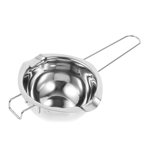 ROMISBABA Edelstahl Schmelztopf Butter Schmelzpfanne mit Langem Griff Vielseitig für Schokolade Käse Karamell Spülmaschinengeeignet zum Backen und Kochen von ROMISBABA
