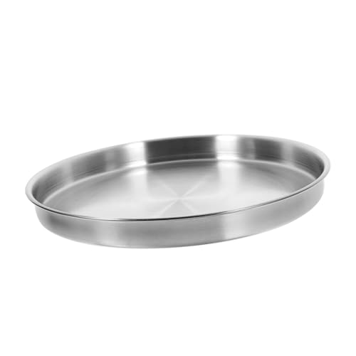 ROMISBABA Edelstahl Servierplatte Rund Silber Vielseitiger Dinner Teller für Bbq Steak Sushi Familienessen Robust Spülmaschinenfest Modernes Design ROMISBABA Edelstahl Servierplatte Rund Silber Vielseitiger Dinner Teller für Bbq Steak Sushi Familienessen Robust Spülmaschinenfest Modernes Design von ROMISBABA
