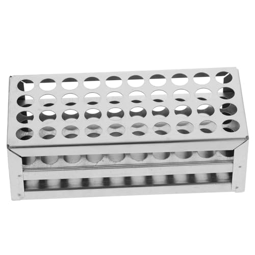 ROMISBABA Edelstahl Testrohrhalter Labor Reagenzglasständer Korrosionsbeständig Stabil für Biologische Experimente Unterricht ROMISBABA Edelstahl Testrohrhalter Labor Reagenzglasständer Korrosionsbeständig Stabil für Biologische Experimente Unterricht von ROMISBABA