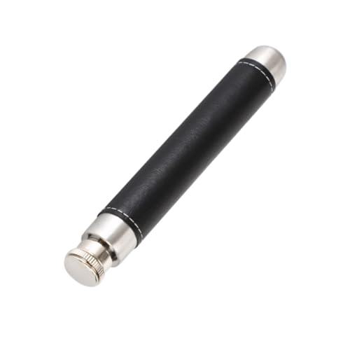 ROMISBABA Edelstahl Weinflasche mit Lederhülle Tragbarer Weinbecher Kompakt und Auslaufsicher für Outdoor und von ROMISBABA