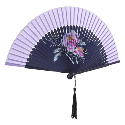 ROMISBABA Eleganter Chinesischer Faltfächer aus Seidigem mit Blumenmuster und Quaste Faltbarer Handventilator für Damen Leicht Tragbar als Partydeko Geschenk für Sommerliche Anlässe ROMISBABA Eleganter Chinesischer Faltfächer aus Seidigem mit Blumenmuster und Quaste Faltbarer Handventilator für Damen Leicht Tragbar als Partydeko Geschenk für Sommerliche Anlässe von ROMISBABA