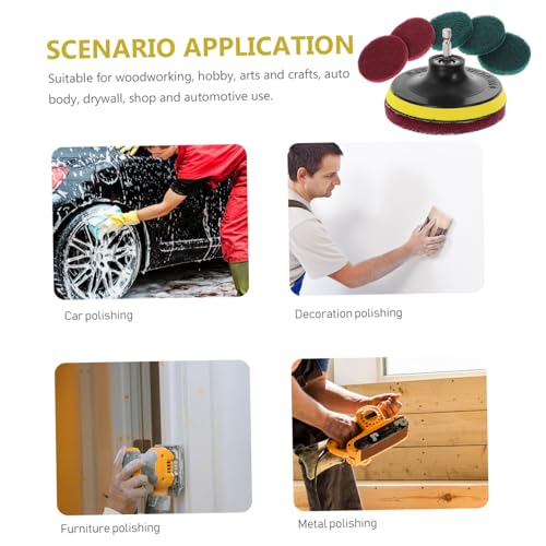 ROMISBABA Elektrobohrer Bürsten Scheuerpads mit Halter Vielseitiges Reinigungs Polierkit für Autoreifen Fliesen Böden Starke Schrubberleistung bei Hartnäckigem Schmutz ROMISBABA Elektrobohrer Bürsten Scheuerpads mit Halter Vielseitiges Reinigungs Polierkit für Autoreifen Fliesen Böden Starke Schrubberleistung bei Hartnäckigem Schmutz von ROMISBABA