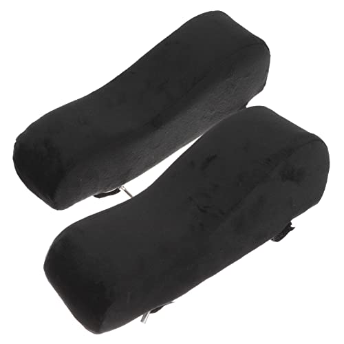 ROMISBABA Ergonomische Gepolsterte Armlehnenauflagen aus Memory Schaum Passend für Büro und Gaming Stühle Atmungsaktiv Waschbar rutschfest Schwarz von ROMISBABA