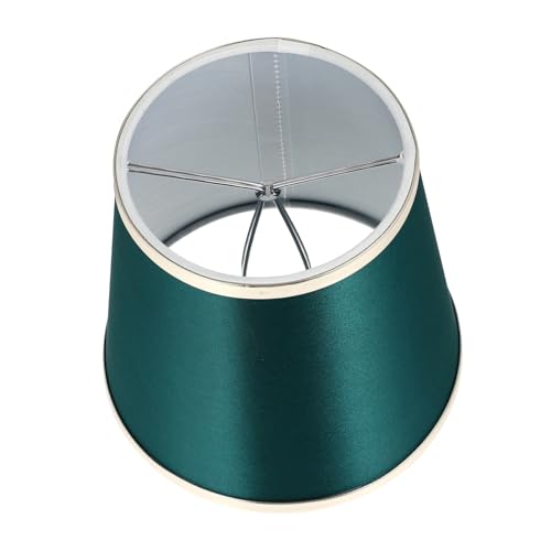ROMISBABA Europäischer Stoff Lampenschirm Dunkelgrün Abnehmbarer Tischlampen Schirm Einfache Montage Stilvoll und Warm Geeignet für Wohn und Schlafzimmer Modernes Design für Gemütliche von ROMISBABA