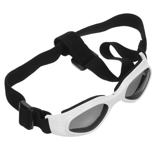 ROMISBABA Faltbare wasserdichte Hundesonnenbrille mit Verstellbarem Riemen Uv Schutz Hundebrille für Kleine Mittlere und Große Hunderassen Winddichte Haustier Sonnenbrille für Outdoor von ROMISBABA