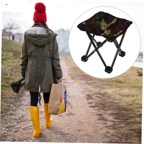 ROMISBABA Faltbarer Campingstuhl Tragbarer Angelhocker Robust Kompakt Leicht für Outdoor Angeln Picknick Garten von ROMISBABA