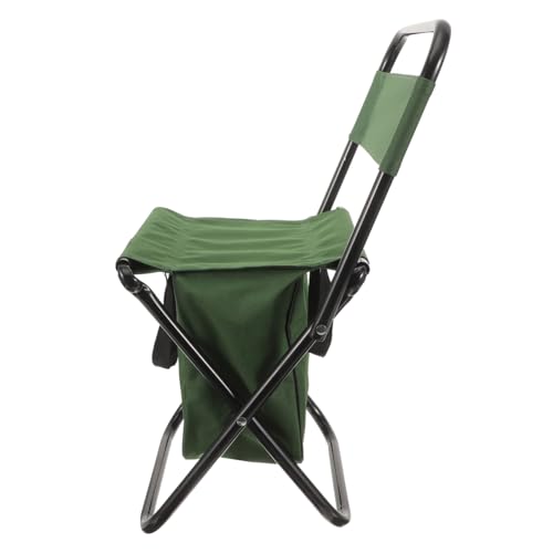 ROMISBABA Faltbarer Campingstuhl mit Stauraum Tragbarer Klapphocker für Outdoor aktivitäten Robuster Leichter Angelstuhl mit Rückenlehne für Wandern Grillen Angeln Reisen und Garten von ROMISBABA