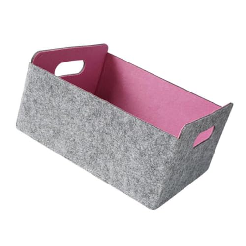 ROMISBABA Faltbarer Filzkorb Aufbewahrungskorb Haushaltsorganizer Stabiler Desktop behälter Vielseitiger Ordnungshelfer für Schlafzimmer Wohnzimmer Büro von ROMISBABA