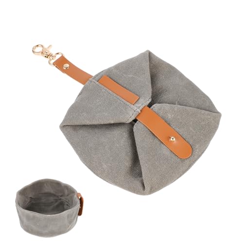 ROMISBABA Faltbarer Hundetrinknapf aus Robustem Canvas Stabiler Boden gegen Verrutschen für Outdoor Reisen und Welpenfütterung Praktischer Faltbarer Hundenapf für Unterwegs von ROMISBABA