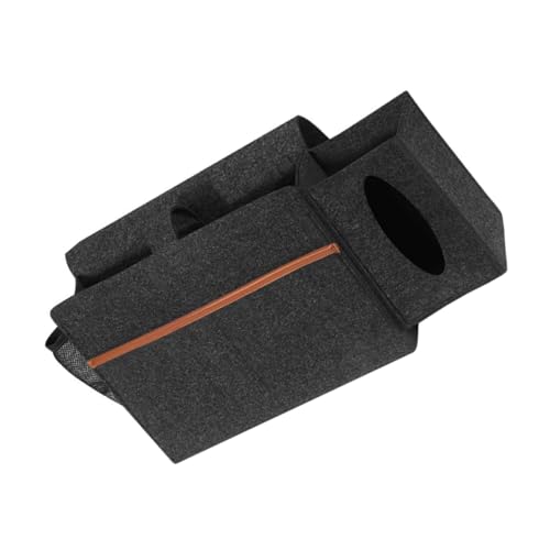 ROMISBABA Filz Aufbewahrungstasche zum Einhängen Studentenzimmer Organizer Bettseitige Hängetasche aus Atmungsaktivem Filz mit Stabilem Rahmen Platzsparend und Installieren Dunkelgrau von ROMISBABA