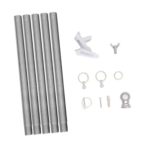 ROMISBABA Flaggenmast mit Drehbarer Fahnenhalterung und Aluminium Sockel Wetterfester Outdoor Fahnenmast für Garten Langlebiger Fahnenstangenhalter mit Farblich Sortiertem von ROMISBABA