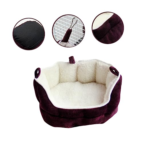 ROMISBABA Kleintier Schlafsofa Aus Gemütliches Nest Für Frettchen Kaninchen Meerschweinchen Hamster Und Mäuse Roter Liegeplatz Mit Reißverschluss Für Einfachen Zugang Und Komfort von ROMISBABA
