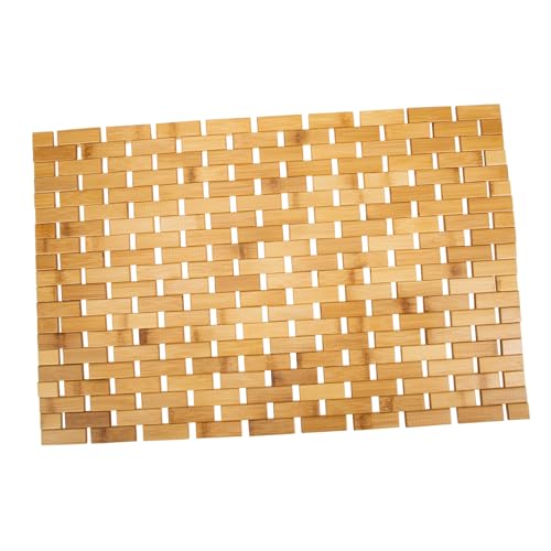 ROMISBABA Fußmatte Rutschfester Eingangsteppich Badvorleger aus Natürlichem Holz Wasserresistent als Badezimmer und Duschvorleger Modernes Blockdesign ROMISBABA Fußmatte Rutschfester Eingangsteppich Badvorleger aus Natürlichem Holz Wasserresistent als Badezimmer und Duschvorleger Modernes Blockdesign von ROMISBABA