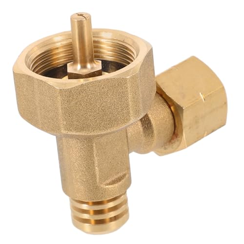 ROMISBABA Gasflaschenadapter 90 Grad 1 Pfund Winkeladapter Grilladapter Propanbrenner Kupfer Golden ROMISBABA Gasflaschenadapter 90 Grad 1 Pfund Winkeladapter Grilladapter Propanbrenner Kupfer Golden von ROMISBABA