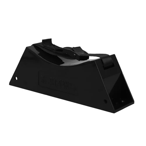 ROMISBABA Gasflaschenhalter Wandmontage mit Verstellbarem Gurt Stabiler Halter für Gaszylinder Sicherer Tankhalter für Labor Schiff und Boot Langlebige Schwarze Kunststoffhalterung von ROMISBABA