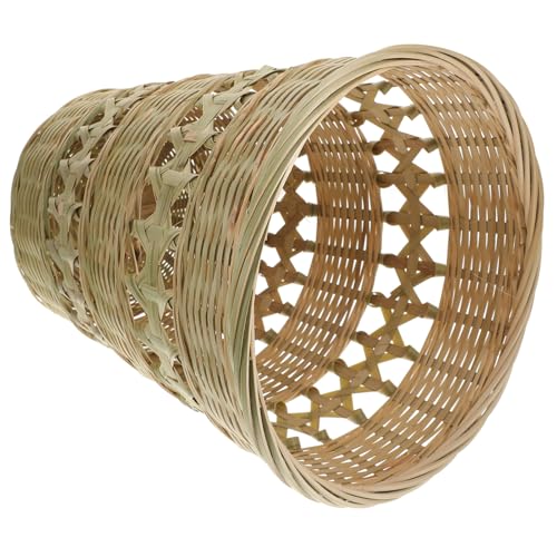 ROMISBABA Geflochtener Papierkorb Multifunktionaler Abfalleimer Und Aufbewahrungskorb Retro Design Robust Und Umweltfreundlich Für Zuhause Büro Badezimmer von ROMISBABA