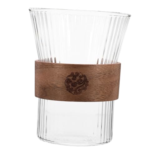 ROMISBABA Glas Mundspülbecher mit Ergonomischem Holzbund Wiederverwendbarer Zahnbürstenbecher für Badezimmer Klarer Trinkbecher mit Elegantem Design Praktisch und Leicht zu Reinigen ROMISBABA Glas Mundspülbecher mit Ergonomischem Holzbund Wiederverwendbarer Zahnbürstenbecher für Badezimmer Klarer Trinkbecher mit Elegantem Design Praktisch und Leicht zu Reinigen von ROMISBABA