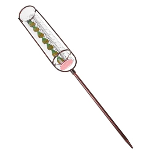 ROMISBABA Glas Regenmesser Ersatzrohr mit Messmarkierung Frostsicherer Outdoor Niederschlagsmesser für Garten Präziser Messstab aus Glas und Eisen Stabile Befestigung Elegantes Design von ROMISBABA