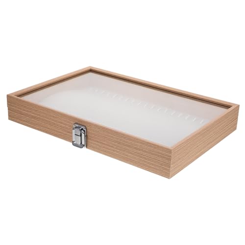 ROMISBABA Große Schmuckbox aus Holz mit Transparentem Glasdeckel Fächer Schmuck-organizer für Halsketten Armbänder Ringe Tragbare Aufbewahrungsbox für Reisen und ROMISBABA Große Schmuckbox aus Holz mit Transparentem Glasdeckel Fächer Schmuck-organizer für Halsketten Armbänder Ringe Tragbare Aufbewahrungsbox für Reisen und von ROMISBABA