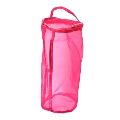 ROMISBABA Große Stricktasche in Korallenrot aus Natürlichem Material Leichte Wollaufbewahrungstasche ohne Chemischen Geruch Vielseitiger Organizer für Handarbeiten Geeignet für Reisen und von ROMISBABA