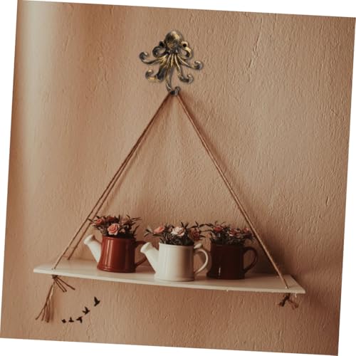 ROMISBABA Gusseisen Octopus Wandhaken Retro Schlüsselhalter Robust Rostfrei Für Bad Küche Flur Wohnzimmer Vintage Dekorativer Mehrzweck Haken Goldfarben ROMISBABA Gusseisen Octopus Wandhaken Retro Schlüsselhalter Robust Rostfrei Für Bad Küche Flur Wohnzimmer Vintage Dekorativer Mehrzweck Haken Goldfarben von ROMISBABA