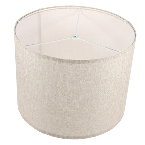 ROMISBABA Halbrunder Minimalistischer Lampenschirm aus Khakifarbenem Leinen mit Robustem Eisenrahmen Ersatz für Tisch und Stehlampe Rustikale Einfache Leuchte für Zuhause und Hotel von ROMISBABA