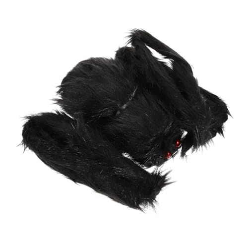 ROMISBABA Halloween Haustier Dekoration XXL Schwarzer Plüschspinne Weiches Kreatives Halloween Spider Ornament für Hunde und Katzen Lustiges Gruseliges Spider Supply Accessoire für von ROMISBABA