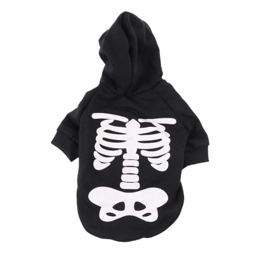 ROMISBABA Halloween Hundekostüm mit Leuchtendem Skelettmuster Schwarzer Jumpsuit für Kleine und Mittelgroße Hunde Bequemes Halloween Kostüm für Haustier Party und Outdoor Spaziergänge ROMISBABA Halloween Hundekostüm mit Leuchtendem Skelettmuster Schwarzer Jumpsuit für Kleine und Mittelgroße Hunde Bequemes Halloween Kostüm für Haustier Party und Outdoor Spaziergänge von ROMISBABA