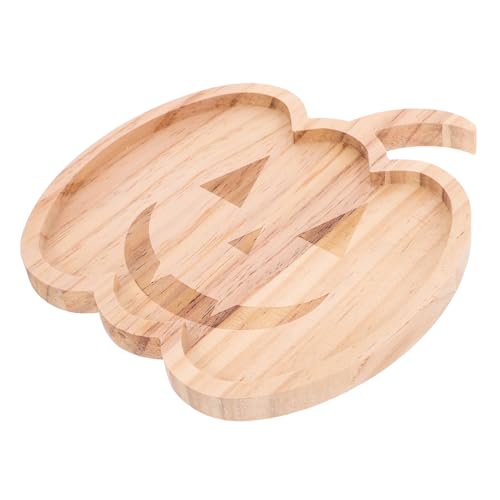 ROMISBABA Halloween Kürbisförmiges Holz Serviertablett Snackteller für Süßigkeiten Früchte und Nüsse Rundes Food Display Platter Wiederverwendbares Dessert und Obsttablett für Party und ROMISBABA Halloween Kürbisförmiges Holz Serviertablett Snackteller für Süßigkeiten Früchte und Nüsse Rundes Food Display Platter Wiederverwendbares Dessert und Obsttablett für Party und von ROMISBABA