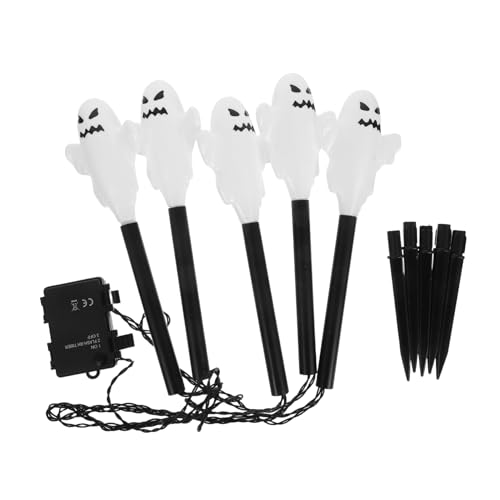 ROMISBABA Halloween LED Spukgestalt Erdspießleuchten für Garten Rasen Einfache Installation Wetterbeständig Dekorative Party und Wegbeleuchtung von ROMISBABA