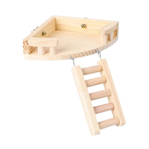ROMISBABA Hamster Kletterleiter aus Natürlichem Holz Stabiles Spielpodest mit Leiter für Zwerghamster und Kleine Nager Fördert Bewegung und Unterhaltung Einfach zu Montieren Geeignet für ROMISBABA Hamster Kletterleiter aus Natürlichem Holz Stabiles Spielpodest mit Leiter für Zwerghamster und Kleine Nager Fördert Bewegung und Unterhaltung Einfach zu Montieren Geeignet für von ROMISBABA