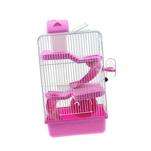 ROMISBABA Hamsterkäfig hamsterhaus Hamster käfig Hamsterwohnung Hamsterstall Hamsterburg kleintierhaus Hamster cage Hamsterheim Haustierkäfig Chinchillakäfig Rosa von ROMISBABA