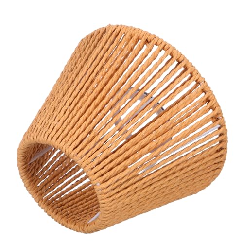ROMISBABA Handgefertigter Boho Lampenschirm aus handgewobenem Papierseil und Metall Kegelförmig für warme Beleuchtung dekorativer Hängelampenschirm für Schlafzimmer und Wohnraum ROMISBABA Handgefertigter Boho Lampenschirm aus handgewobenem Papierseil und Metall Kegelförmig für warme Beleuchtung dekorativer Hängelampenschirm für Schlafzimmer und Wohnraum von ROMISBABA