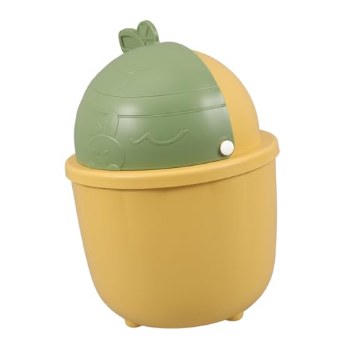 ROMISBABA Hasen-mülleimer Mini-papierkorb Papierkorb Recycling-behälter Zähler Mülleimer Mini-mülleimer Mit Deckel Winzige Mülltonne Auf Der Arbeitsplatte Desktop-mülleimer Yellow Pp von ROMISBABA