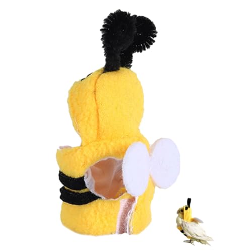 ROMISBABA Haustier-Vogel-Kleidung Stilvolle Papageienkleidung Cosplay Lustig Abdeckung Vogel-Hoodie Liebenswert Haustierkostüme Vogelkleidung Haustierkleidung Papageienversorgung Tuch Yellow von ROMISBABA