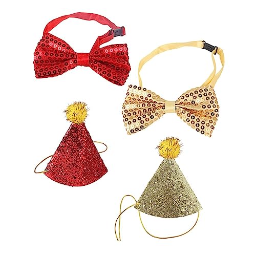 ROMISBABA Haustier-geburtstagsmütze Haustiergeburtstagshut Und -Krawatte Haustierhut Und Fliege Haustier Kopfschmuck Haustierkrawatte Haustiergeburtstagsvorräte Rot Polyester Zufällige Farbe ROMISBABA Haustier-geburtstagsmütze Haustiergeburtstagshut Und -Krawatte Haustierhut Und Fliege Haustier Kopfschmuck Haustierkrawatte Haustiergeburtstagsvorräte Rot Polyester Zufällige Farbe von ROMISBABA