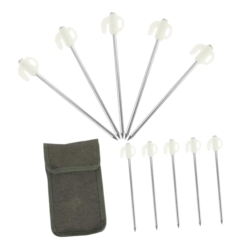 ROMISBABA Heavy Duty Zelt Heringe Teiliges mit Leuchtenden Zeltnägeln und Oxford Tragetasche Robuste Erdanker für Zelt Markise Pavillon Einfach zu Ziehen Geeignet für Gras EIS und Outdoor ROMISBABA Heavy Duty Zelt Heringe Teiliges mit Leuchtenden Zeltnägeln und Oxford Tragetasche Robuste Erdanker für Zelt Markise Pavillon Einfach zu Ziehen Geeignet für Gras EIS und Outdoor von ROMISBABA