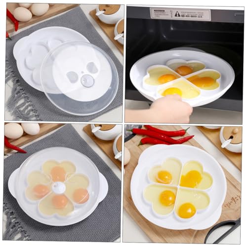 ROMISBABA Herzförmiger Mikrowellen eierdampfer aus Gesundem Geruchsneutralem Material Praktischer Küchen dampfgarer für Schnelles Schonendes Kochen von Frühstückseiern von ROMISBABA