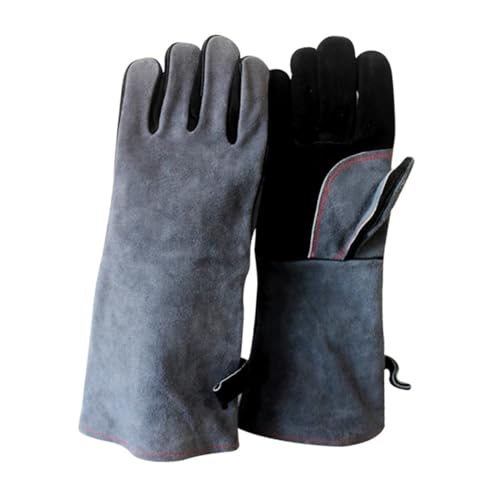 ROMISBABA Hitzebeständige Grillhandschuhe aus Weichem Rutschfestem Rindsleder Hitzeschutz Vielseitig für Kochen Backen Grillen und Löten Schwarz Graue Ofenhandschuhe ROMISBABA Hitzebeständige Grillhandschuhe aus Weichem Rutschfestem Rindsleder Hitzeschutz Vielseitig für Kochen Backen Grillen und Löten Schwarz Graue Ofenhandschuhe von ROMISBABA