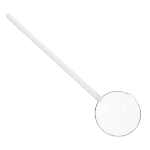 ROMISBABA Hitzebeständiger Glaslöffel mit Ausguss Transparenter Mehrzweck suppenkelle für Suppen Cocktails Milch Kaltgetränke Spülmaschinenfest Bequem für Haushalt und Gastronomie von ROMISBABA
