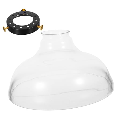ROMISBABA Hitzebeständiger Handgeblasener Borosilikat-glas Lampenschirm Klar Transparenter Trichter für Pendelleuchten Ersatz-lampenabdeckung Langlebig Formstabil für Wohn Gewerberäume von ROMISBABA