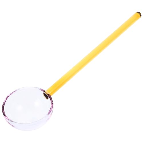 ROMISBABA Hochtemperaturbeständiger Transparenter Glasspaten Löffel mit Langem Griff Vielseitiger Dessert und Eisportionierer für Kaffee Tee und Frühstückszubereitung von ROMISBABA