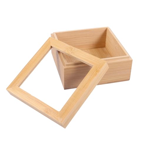 ROMISBABA Holz Aufbewahrungsbox mit Deckel und Transparentem Fenster Quadratische Desktop Organizer Box aus Hochwertigem Bambus Holz Dekorativ und Langlebig Multifunktional für Büro und ROMISBABA Holz Aufbewahrungsbox mit Deckel und Transparentem Fenster Quadratische Desktop Organizer Box aus Hochwertigem Bambus Holz Dekorativ und Langlebig Multifunktional für Büro und von ROMISBABA
