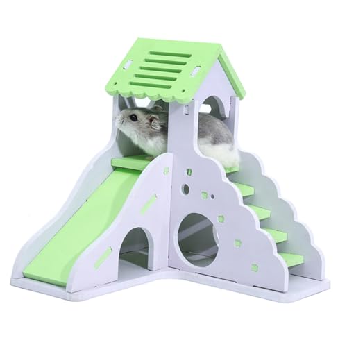 ROMISBABA Holz Hamsterhaus Bunt Kleines Spielhaus mit Versteckfunktion Langlebiges Nestspielzeug für Hamster und Kleine Haustiere Privater Rückzugsort und Unterhaltsames in Grün ROMISBABA Holz Hamsterhaus Bunt Kleines Spielhaus mit Versteckfunktion Langlebiges Nestspielzeug für Hamster und Kleine Haustiere Privater Rückzugsort und Unterhaltsames in Grün von ROMISBABA