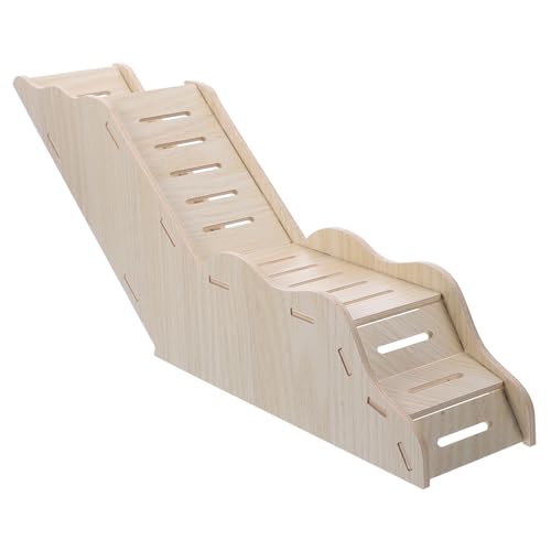 ROMISBABA Holz Hamsterhaus für Kleintiere Multifunktionales Versteck mit Leiter für Zwerghamster Mäuse und Ähnliche Haustiere Strapazierfähiges Sicheres Material für Stundenlangen Spielspaß von ROMISBABA