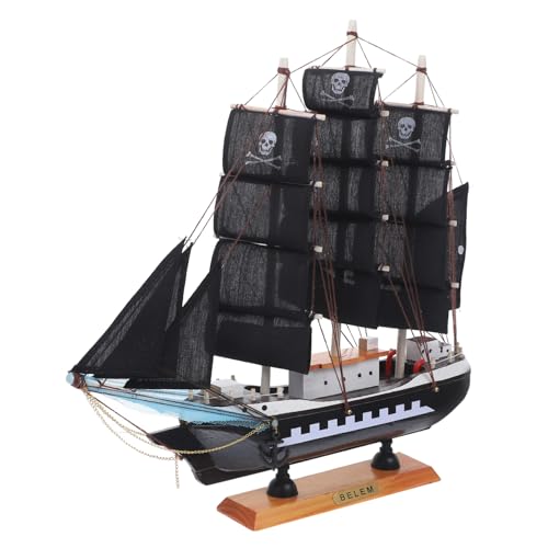 ROMISBABA Holz Piratenschiff Modell Mediterraner Stil Handgefertigt Segelboot Deko für Zuhause Büro Auto und Schreibtisch Dekoration ROMISBABA Holz Piratenschiff Modell Mediterraner Stil Handgefertigt Segelboot Deko für Zuhause Büro Auto und Schreibtisch Dekoration von ROMISBABA